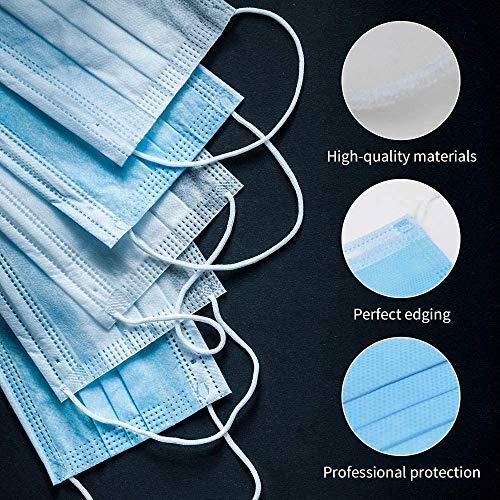 NightCare 3 Ply Disposable Face Mask Universal Breathable & Comfortable Non Surgical Safety Mask with Earloop & Nose Pin (100 Pcs)