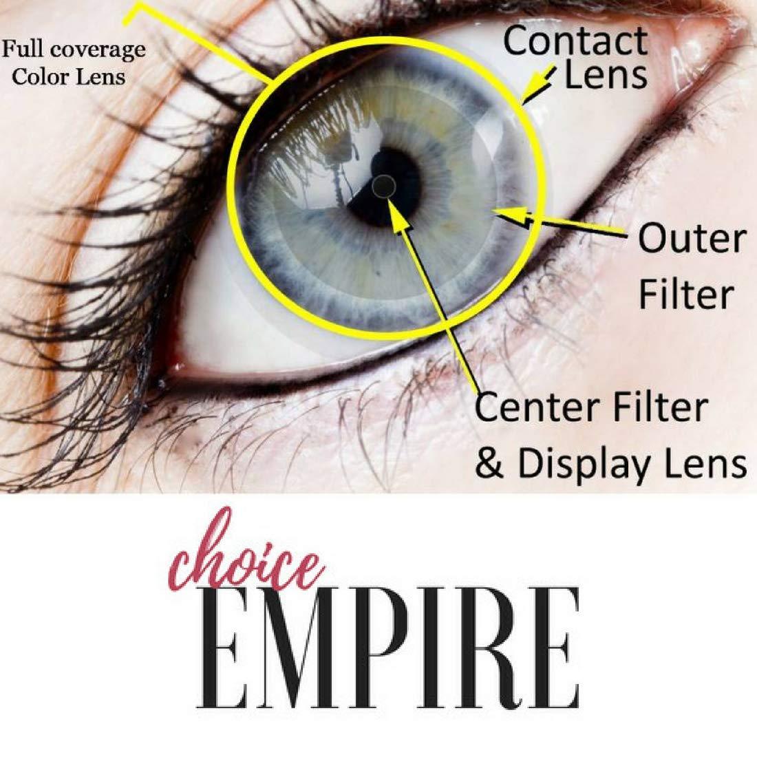 EYCOG EYCOG 4 Pair Monthly Honey Red Hazel Gold Colored 0 Power Contact Lenses for Eyes Men and Women with Lens Case