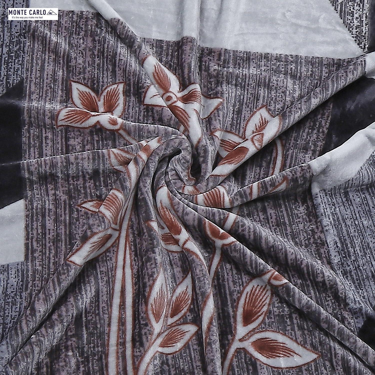 Monte Carlo Monte Carlo Impact (625 GSM) Luxury 1 Ply Single Bed Blanket for Mild Winter Size (1.60 m x 2.20 m) 2.2 KG