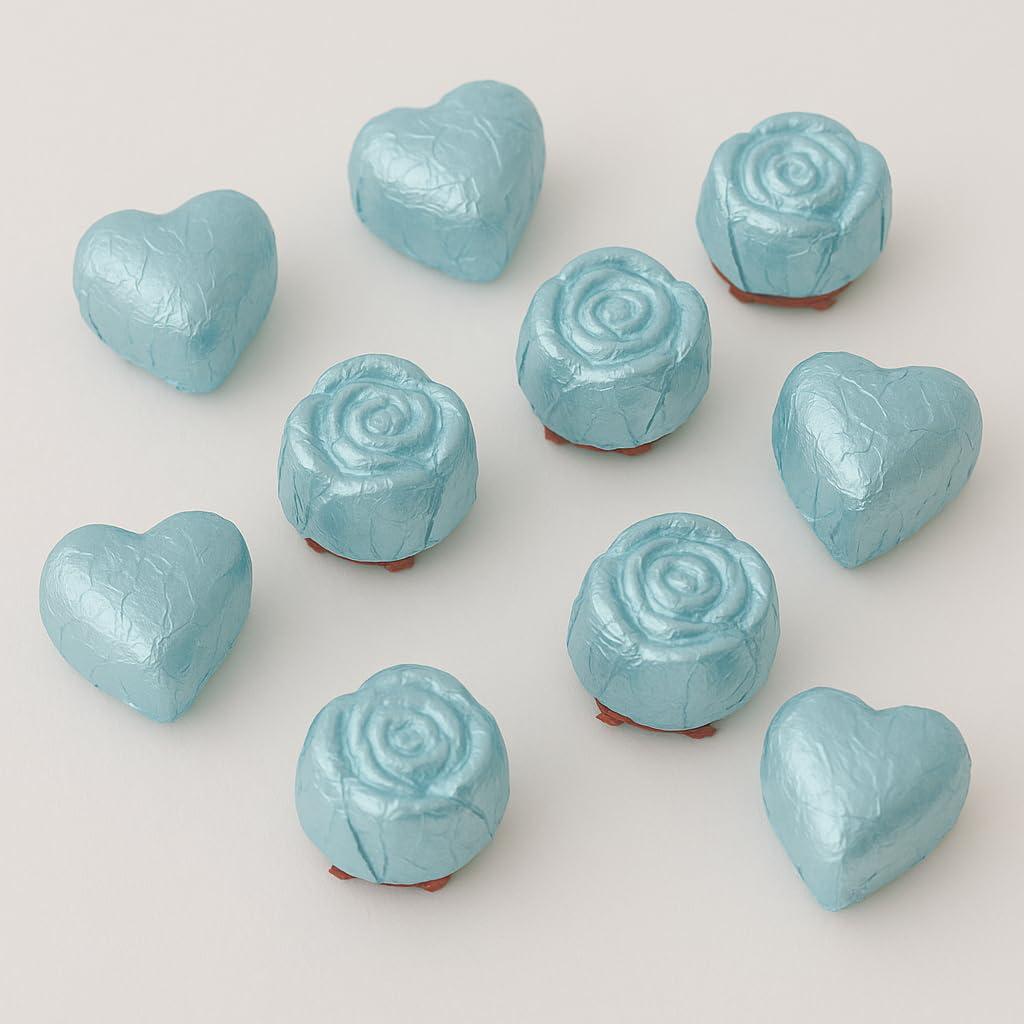 Esslly Esslly Matte Sky Blue Chocolate Wrapper | 12.5x10.5 cm | Pack of 250 | Premium Quality, Non-Smudge, Vibrant, and Eco-Friendly | Made in India | Perfect for Candy Wrapping.