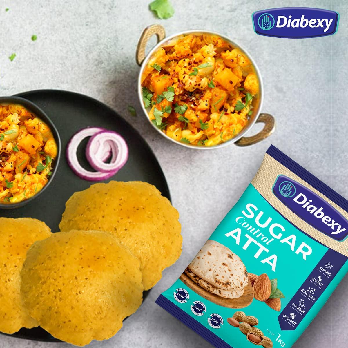 diabexy Diabexy Atta Sugar Control for Diabetes1kg with Diabexy Sugarfree Sweetener- 250g