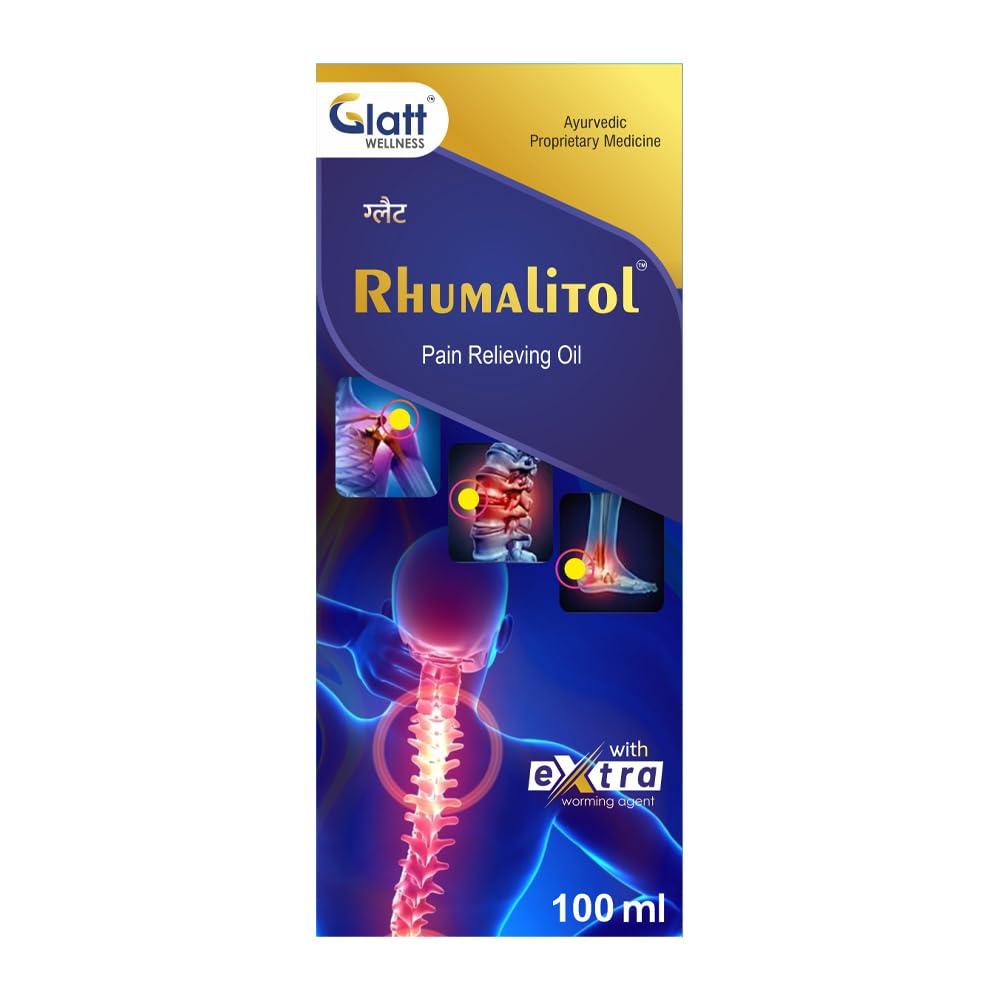 Glatt Rhumalitol Pain Relief Oil (100ML) | Swift Relief for Joint and Muscle Discomfort (Pack of 2)