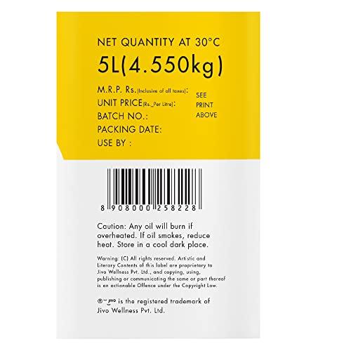 JIVO Jivo Extra Light Daily Cooking Olive Oil 5 LTR (Tin) + 1 LTR (Pet Bottle) | | Recommendable for Roasting, Frying, Baking All type of Cuisines| Low Saturated Fat, Low Saturated Fat (Pack of 2)