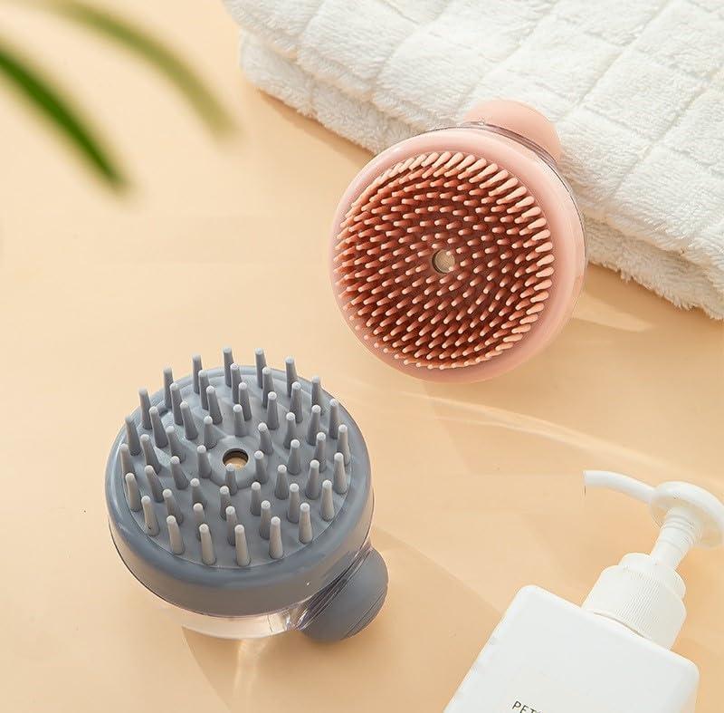 NEXO JWEL ENTERPRISE NEXO JWEL ENTERPRISE Hair Scalp Massager Exfoliator Shampoo Brush with Silicone Bristles Body Wash Soap Dispenser Soft Bristles