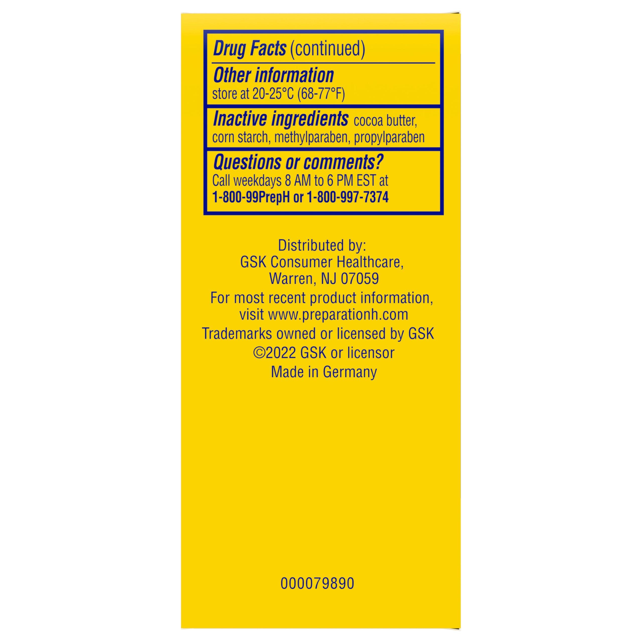 Preparation H Preparation H Pfizer Prep H Suppositories- 12 Count