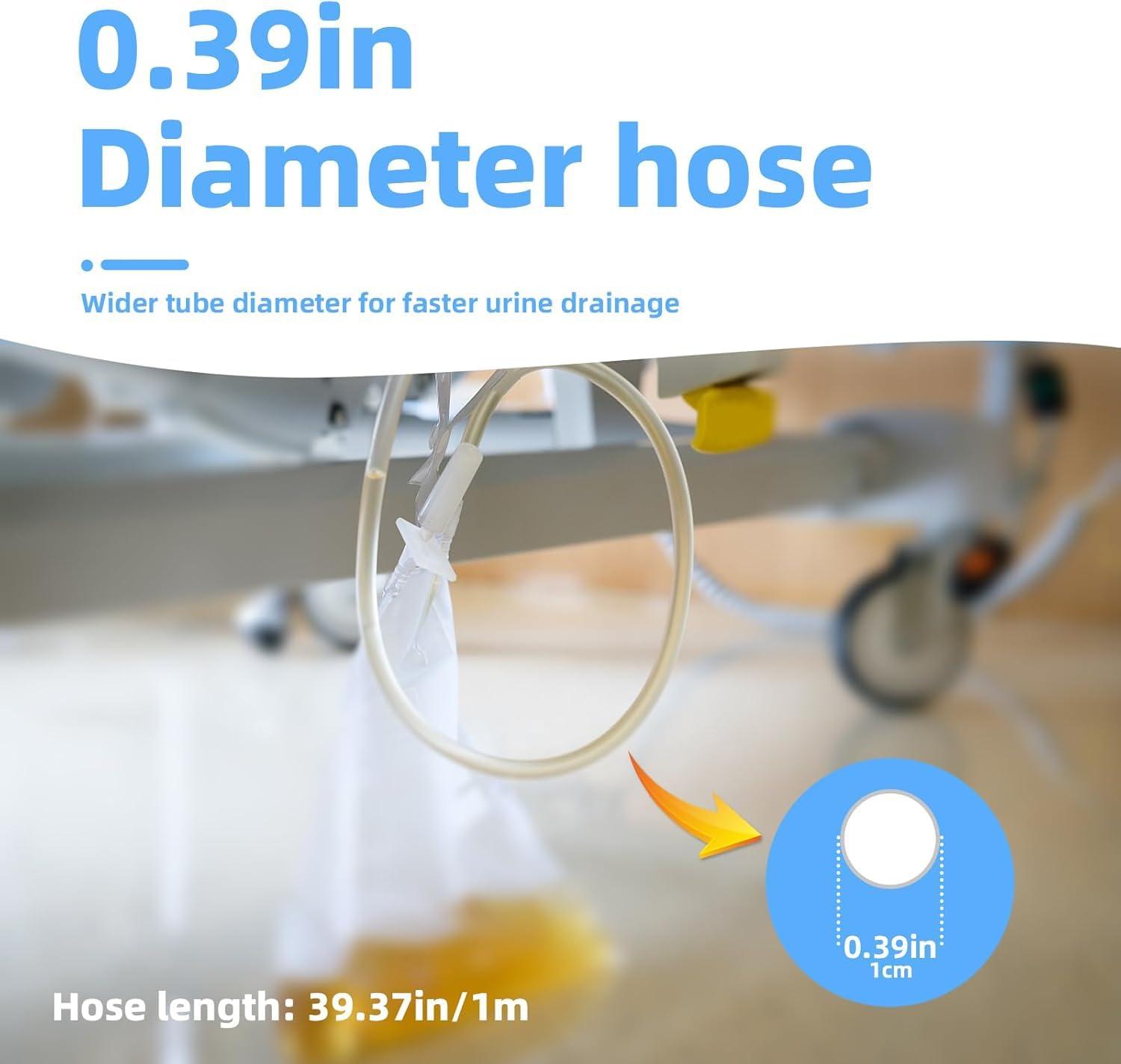 KINETIKITCH Wearable Urinal for Men Portable Latex Urinary Drainage Bag System with 1000ml Collection Bag, Skin-Friendly & Odorless (Universal Fit) (Universal Style)