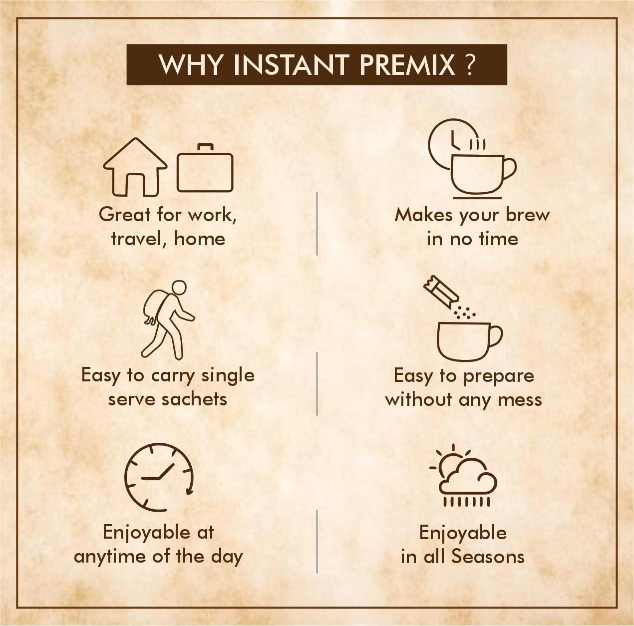 Octavius Octavius | Indian Masala & Coffee 2 in 1 Premix Tea & Coffee -50 Pouches | Economy Pack | Readymade Tea Mix | Ready Tea & Coffee | Premix Tea Powder | Instant Tea | Tea Premix | Economy Pack -(15Gm X 50 Sachets)