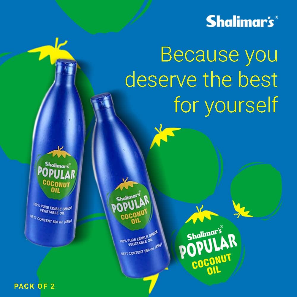 SHALIMARS SHALIMARS Popular Coconut Oil 500ml pack of 2