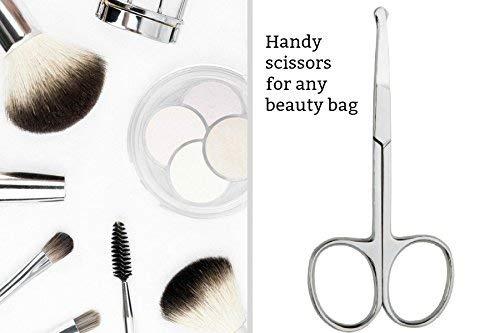 Precision+Personal+Care 3.5 , Mirrored : Precision 3.5" Rounded Nose Hair Trimmer Safety Scissors - Round Tip for Ear, Eyebrow, Beard & Mustache Trimming