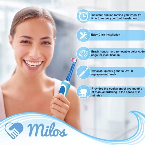 Milos Milos Replacement Toothbrush Heads for Kids - Pack of 4 Oral B and Braun Compatible Replacements