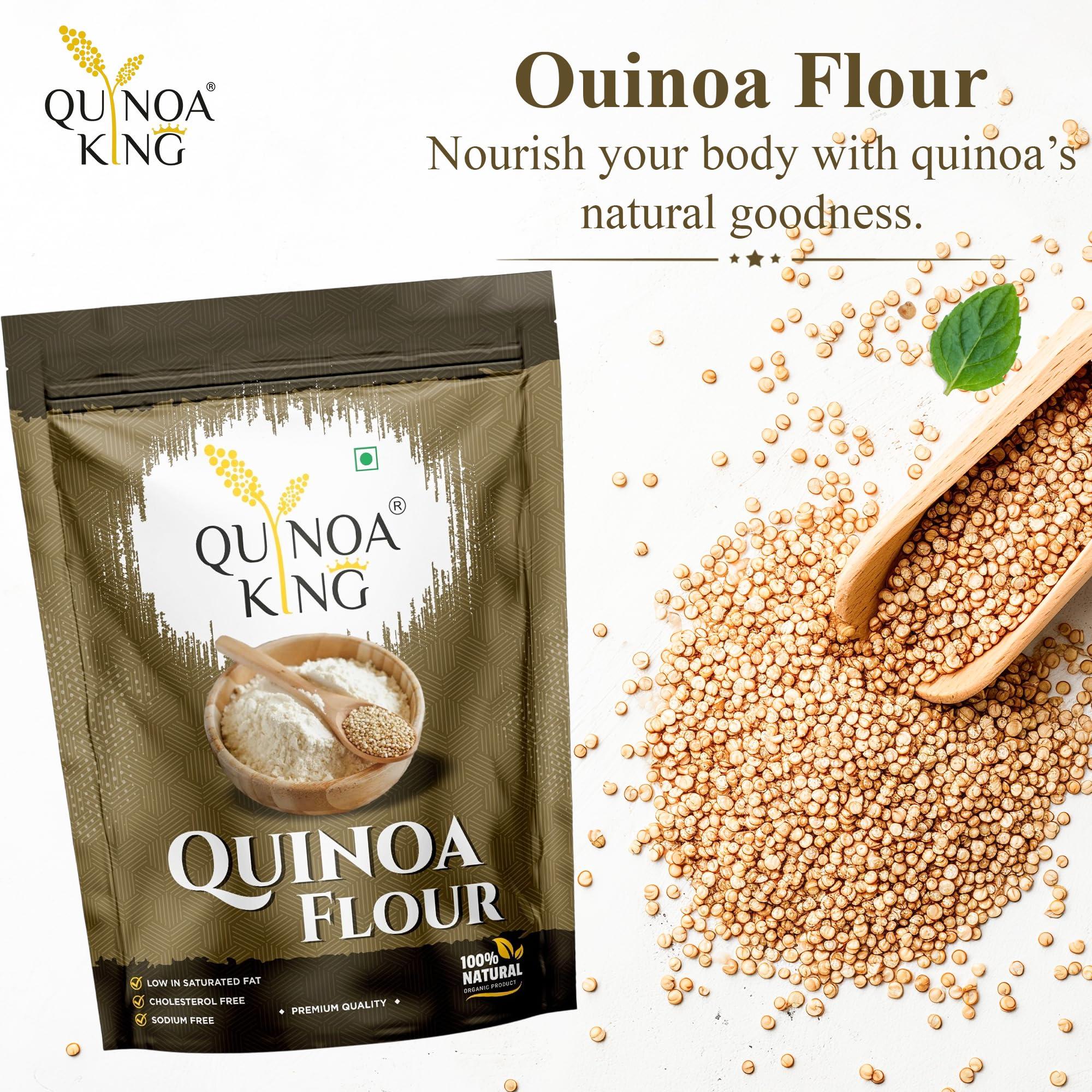 QUINOA KING QUINOA KING Quinoa Flour 5kg ((5Packs Of 1kg)- Gluten Free Atta | 100% Wholegrain | High Fibre Quinoa Atta