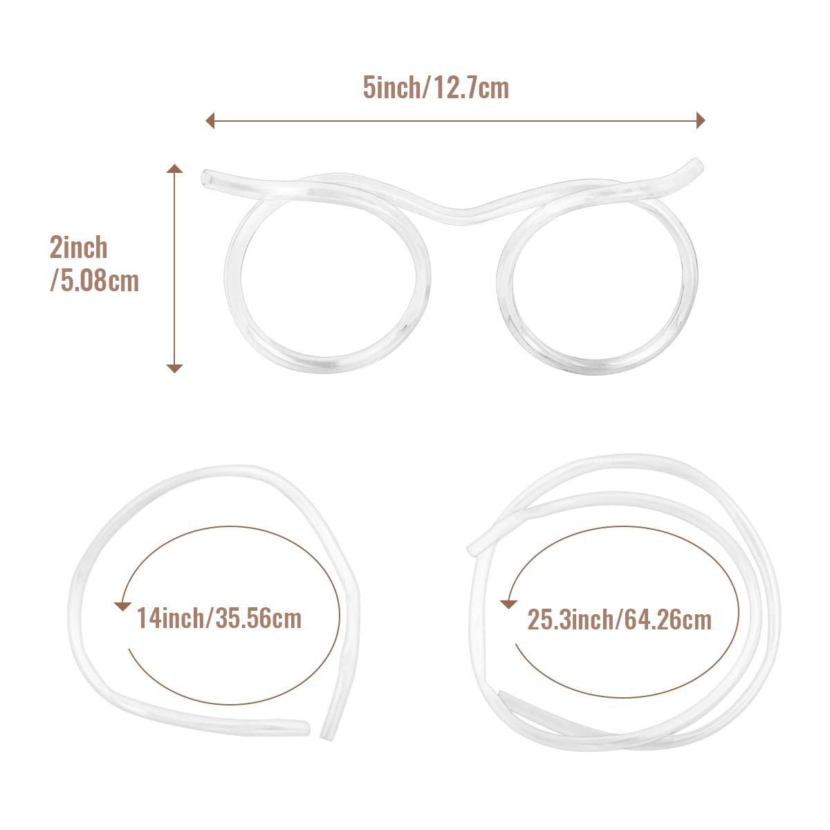 Tenalleys Tenalleys 2 Pcs Silly Novelty Loop Straw Glasses, Fun Loop Eye Straws Reusable Eyeglasses Straw for Parties Birthday, DIY Fun Activities, Kids Party, Annual Meeting
