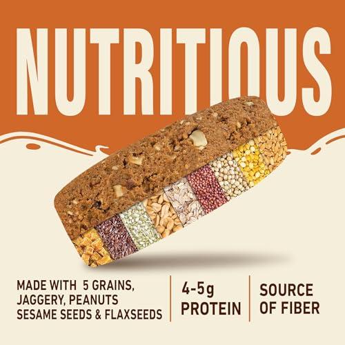 Taakat Hunger Bar Taakat Hunger Bar - Assorted Box of 20 bars (10 bars of Almond Delight, 5 bars of Namkeen Masti and 5 bars of Crunchy Coconut) | Multigrain | Nuts & Seeds | Pure Jaggery | Source of Protein & Fiber | No Maida | No Palm Oil | No Refined Sugar | Baked