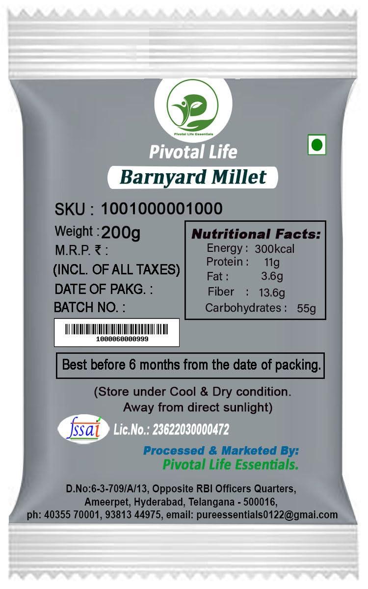 Pivotal Life Essentials Pivotal Life Millets 1kg Combo (Pack of 5) Foxtail(Korralu) 200g, Barnyard (Udhalu) 200g, Little (Samalu) 200g, Browntop (Andu Korralu) 200g, Kodo (Arikelu) Millet 200g(Pack Of 5)