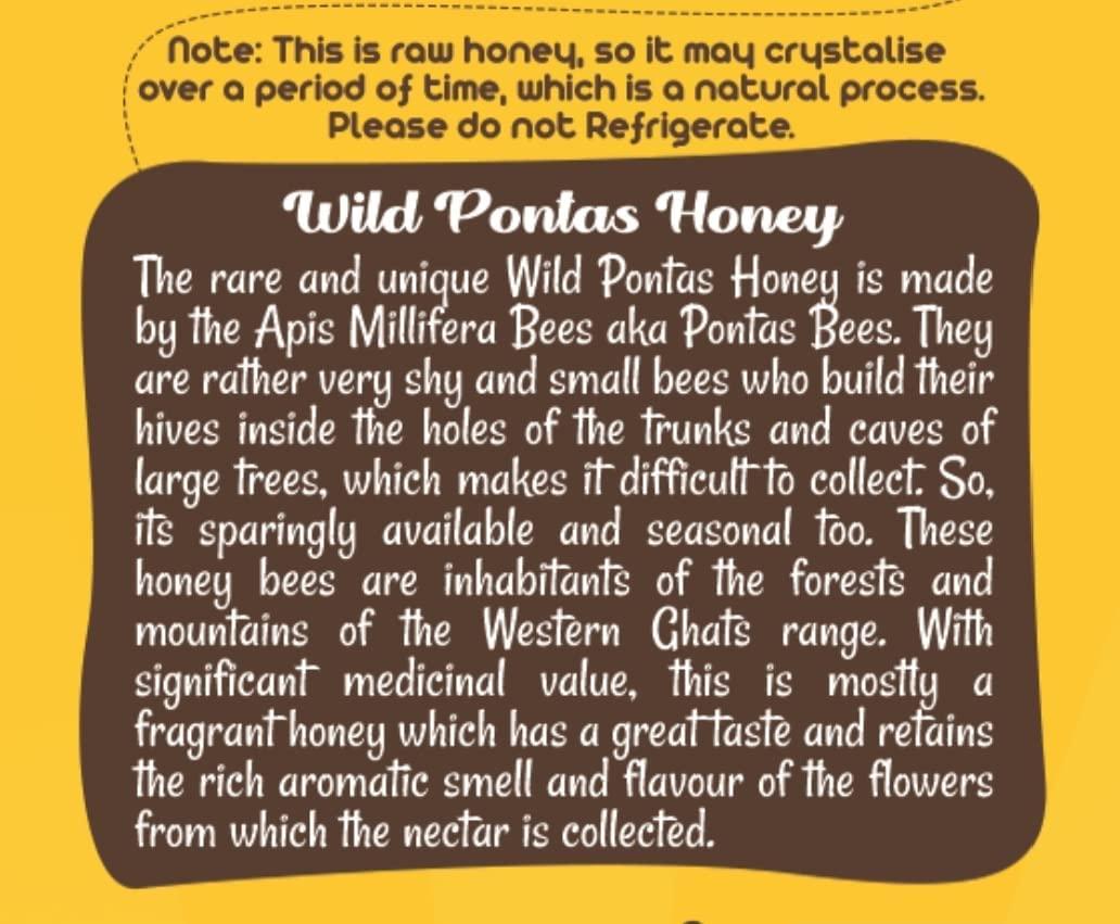 DAIVIK DAIVIK ORGANIC 100% PURE NATURAL WILD PONTAS HONEY/SHAHAD/PONDHU THEAN-375gm