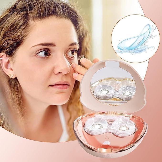 DREWIT STAR DREWIT STARMV5 Contact Lens Cleaner Machine, Portable Ultrasonic Contact Lens Cleaner with USB Charger, Fit Disposal Soft Lens, Colored Contact Lens, RGP Lens and OK Lens