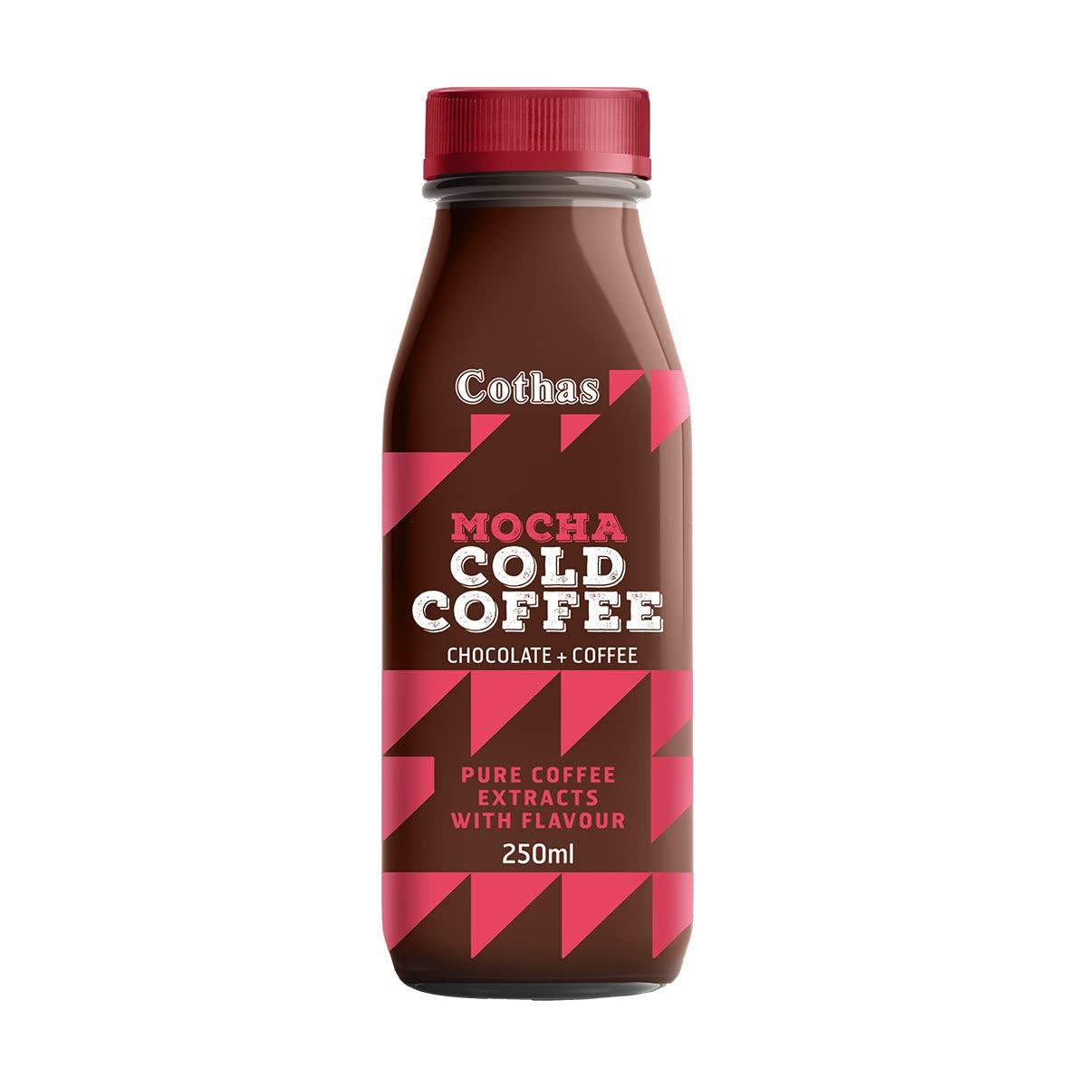 Cothas Cothas Mocha Cold Coffee, Pure and Authentic Coffee Extracts with Chocolate and Real-Toned Milk, Best served Cold, Ideal Choice for Coffee Connoisseurs, Pack of 6 (250ml each)