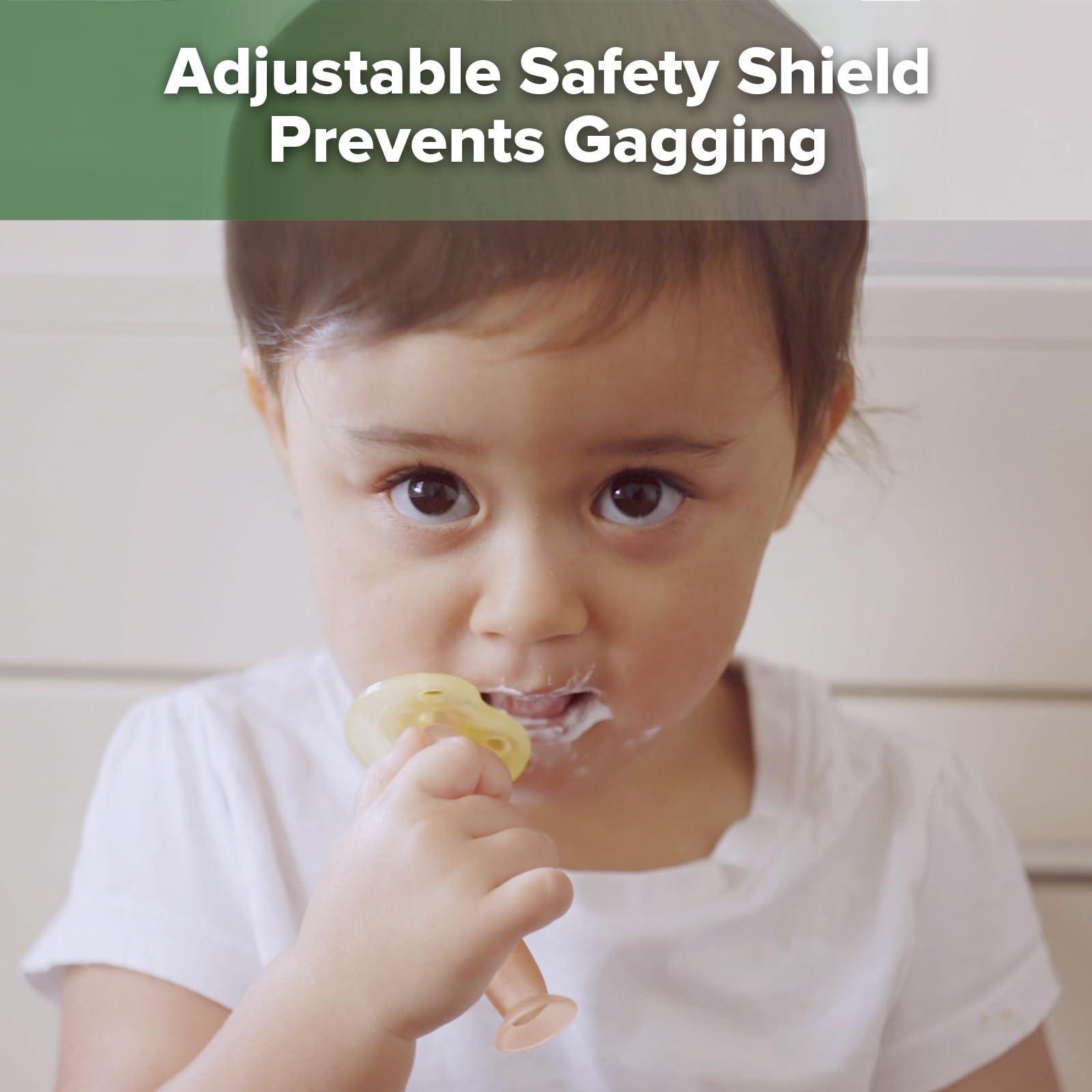 haakaa haakaa 360ø Silicone Baby Toothbrush Teether with Suction Base Infant Toothbrush Training Massage.