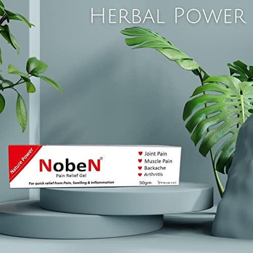 ORNICON ORNICON Noben Pain Relief Gel | Useful in Knee Pain, Joint Pain, Back Pain, Muscle Pain | Herbal | Combo Pack of 3 Tubes (30g X 3)