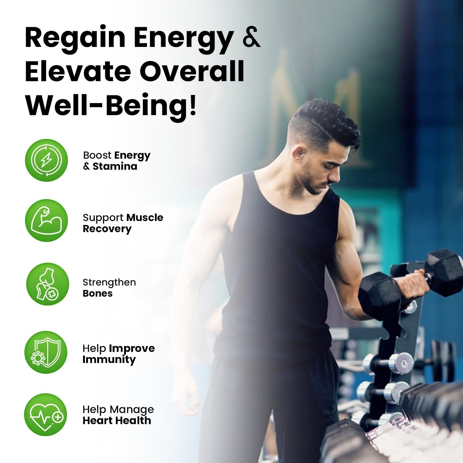 Neuherbs Neuherbs Multivitamin- 60 Tablets | True Vitamin For Men & Women With Korean Ginseng, Ginkgo Biloba, Vitamin C, D3, Zinc and 20 other nutrients for Energy,stamina, Strong Muscle, Strong Bones & Overall Health, Pack of 2