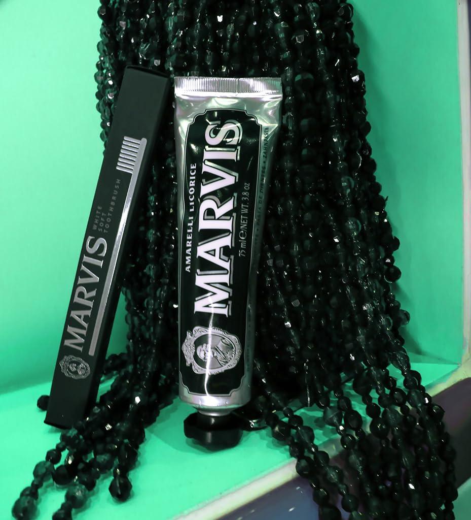 Marvis Marvis Amarelli_Licorice Mint Toothpaste, 3.8 Oz, Tartar, Fresh Breath, Plaque