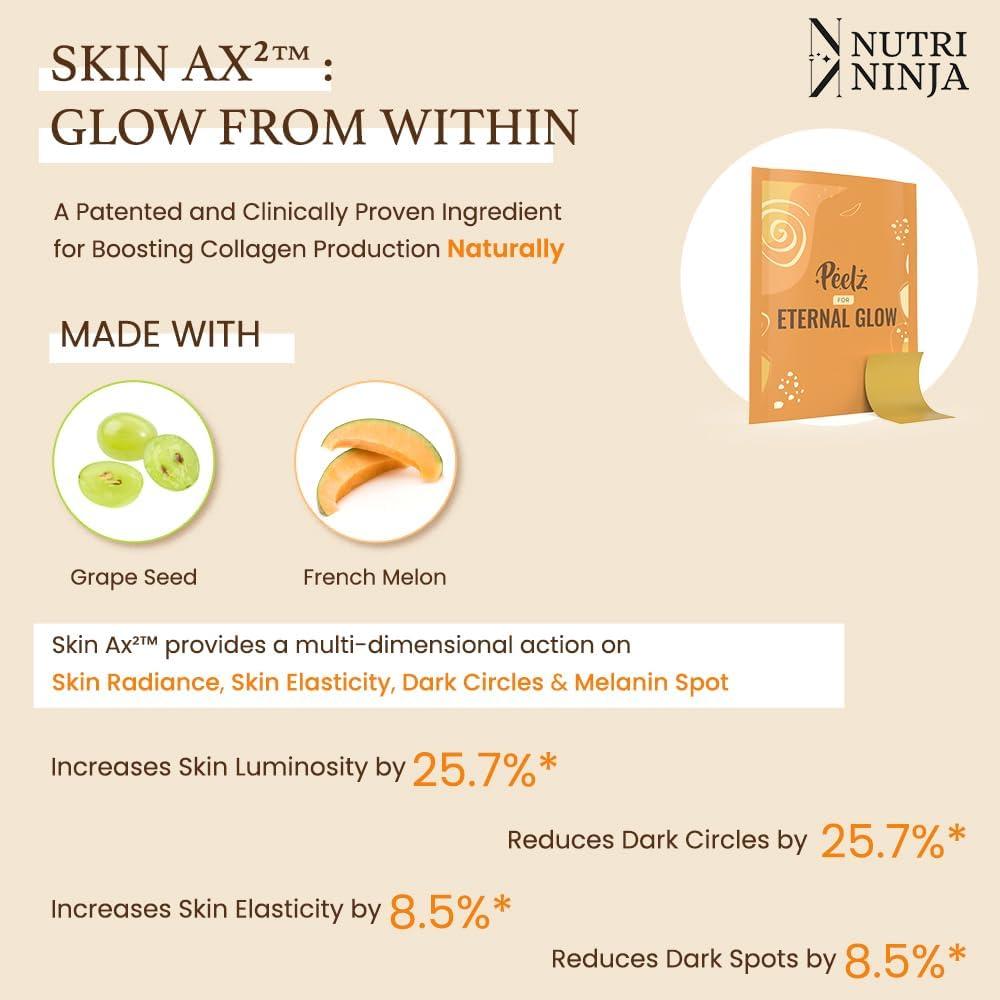 Nutri Ninja Nutri Ninja Collagen supplements for Women & men | Collagen builder for Skin | Non Marine Collagen Booster For Skin Radiance and well being | 30 Strips - Mixed Berries Flavor