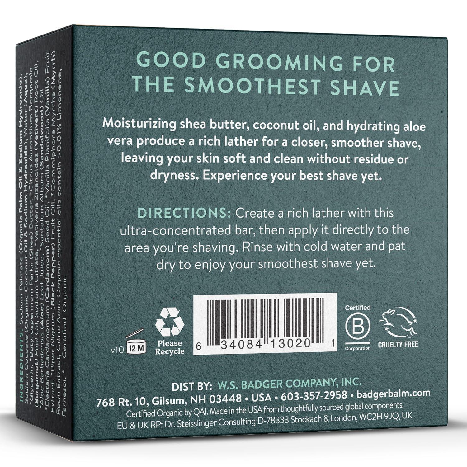 Badger Badger Balm - Shave Soap - Navigator Class Man Care - 3.15 oz bar