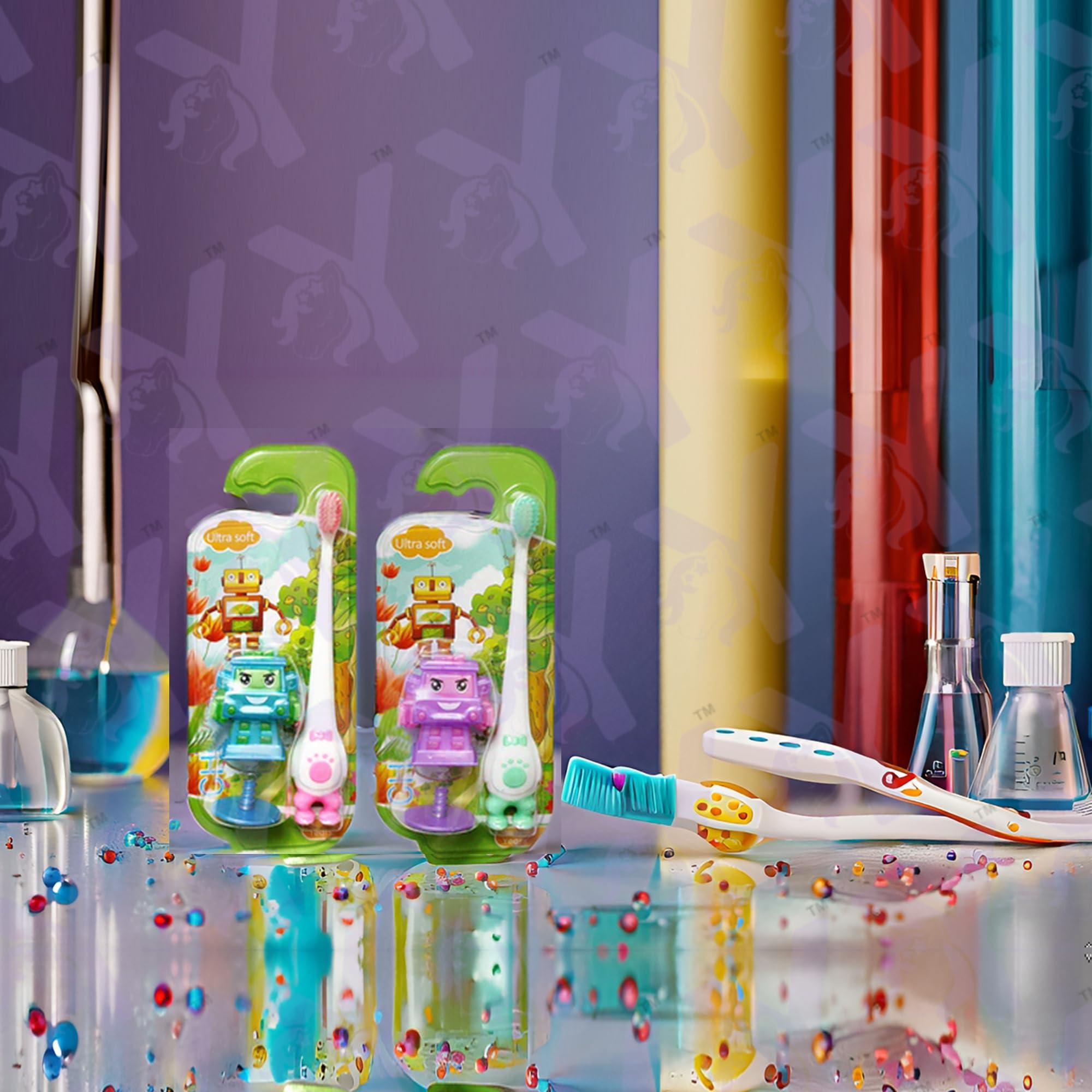 YUNICRON MAX Yunicron Max Kids Soft Bristles Toothbrush with Robot Toy