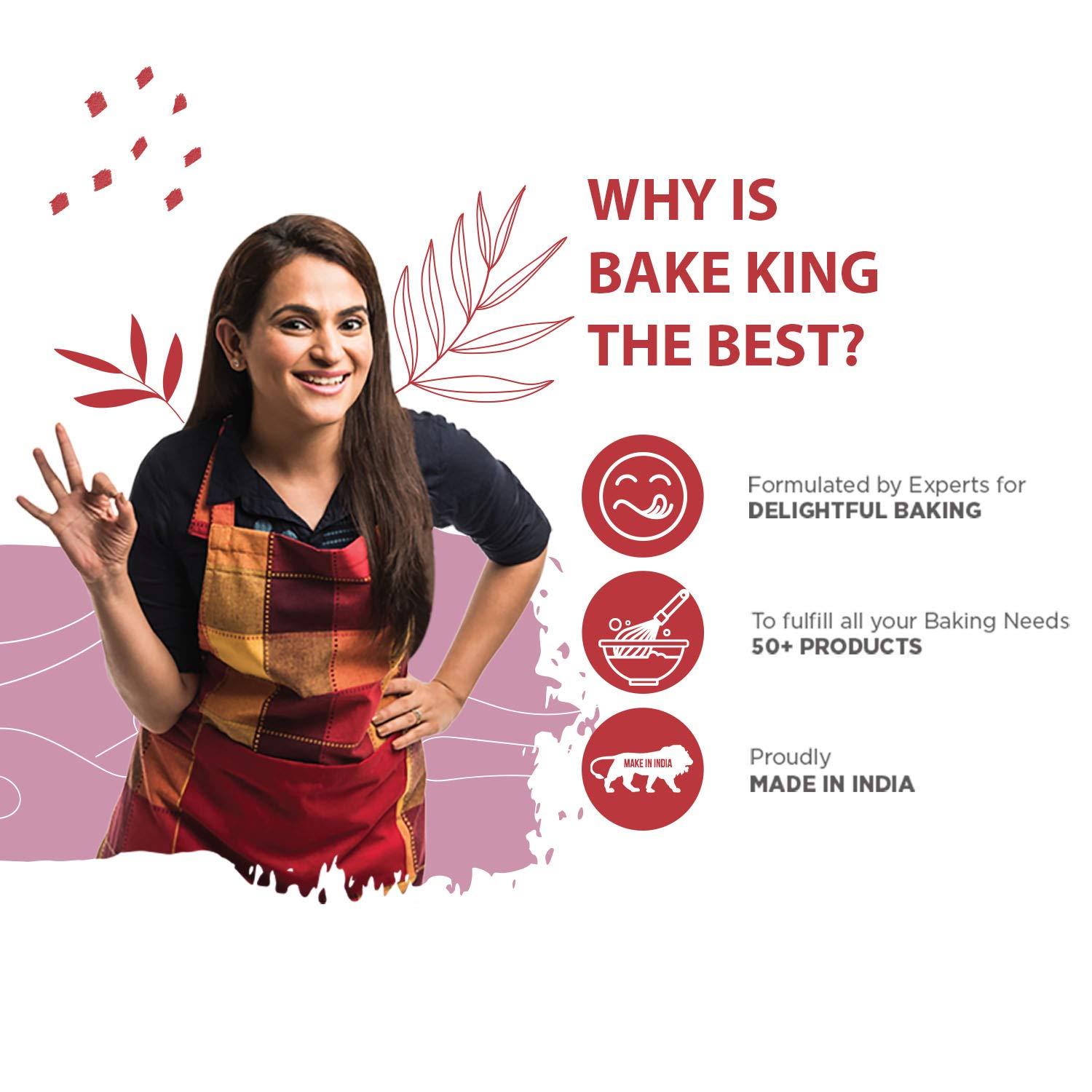 BAKE KING BAKE KING CMC Powder (Carboxymethyl Cellulose) 100G for Ice Creams, Food Grade | Soft, Smooth and Creamy | Raising Ingredient Powder | Instant Ice Creams That Improves Texture & Softness