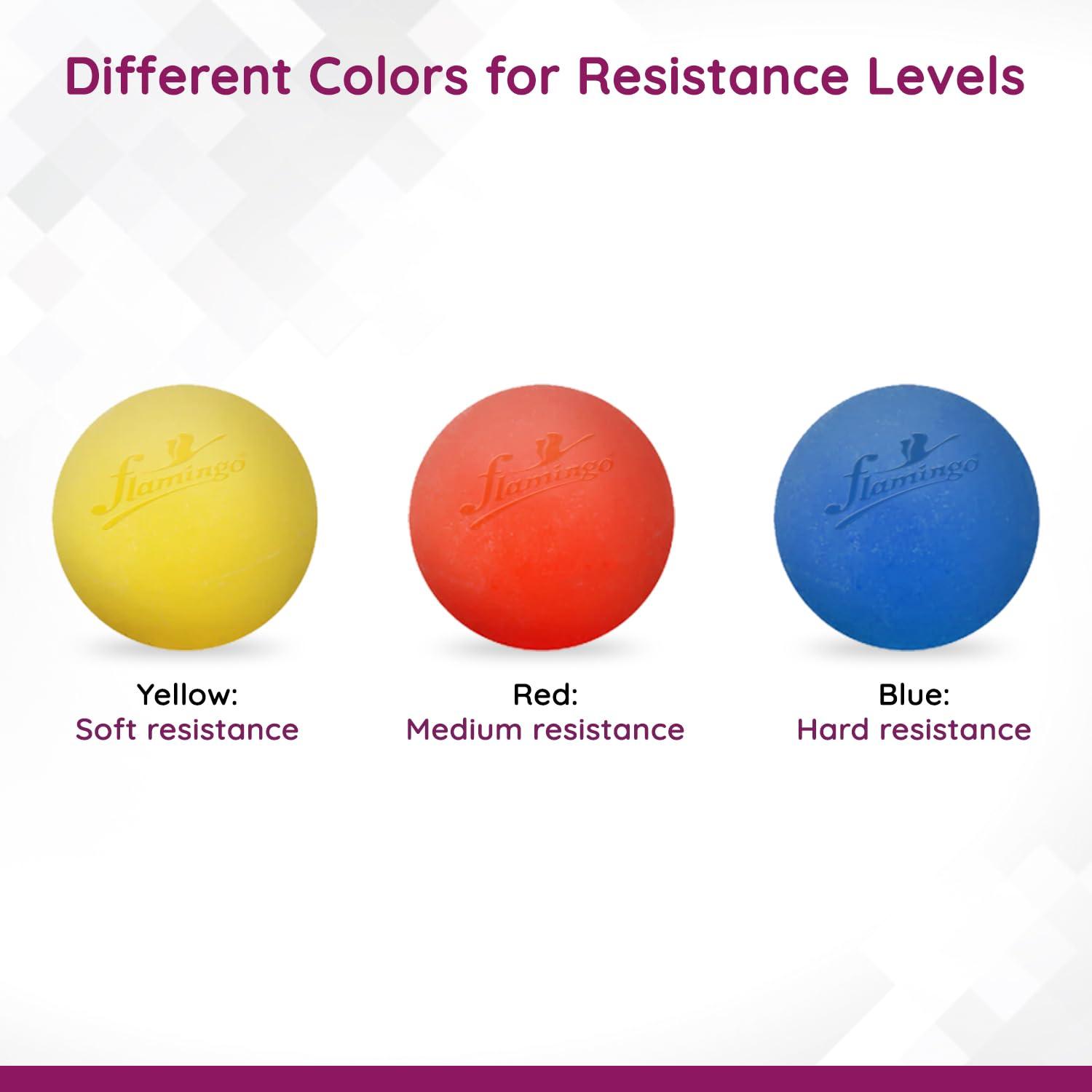 Flamingo Flamingo Gel Exercise Ball for Hand, Grip Muscle Strengthening,Stress Relief, Arthritis, Finger, Wrist, Carpal Tunnel & Pain Relief | Color-Gel Exercise Ball Soft Yellow | Size-U