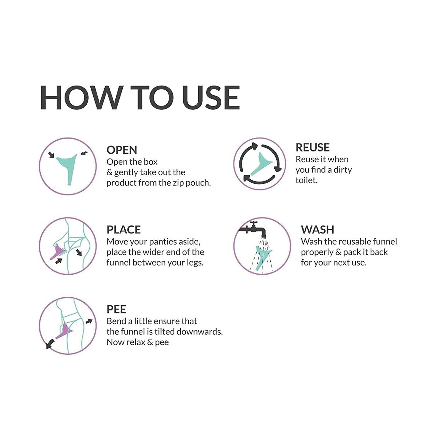 THE BLP THE BLP Stand and Pee Reusable Female Urination Device 5 Pcs