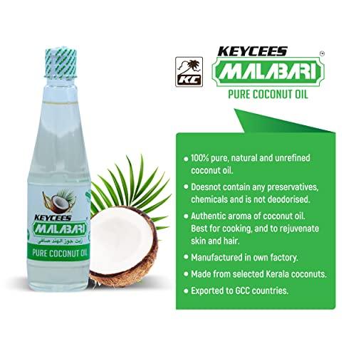 KEYCEES MALABARI Keycees Malabari 100% Natural & Pure Coconut Oil, 500 ml | Pet Bottle | High Resisting Power