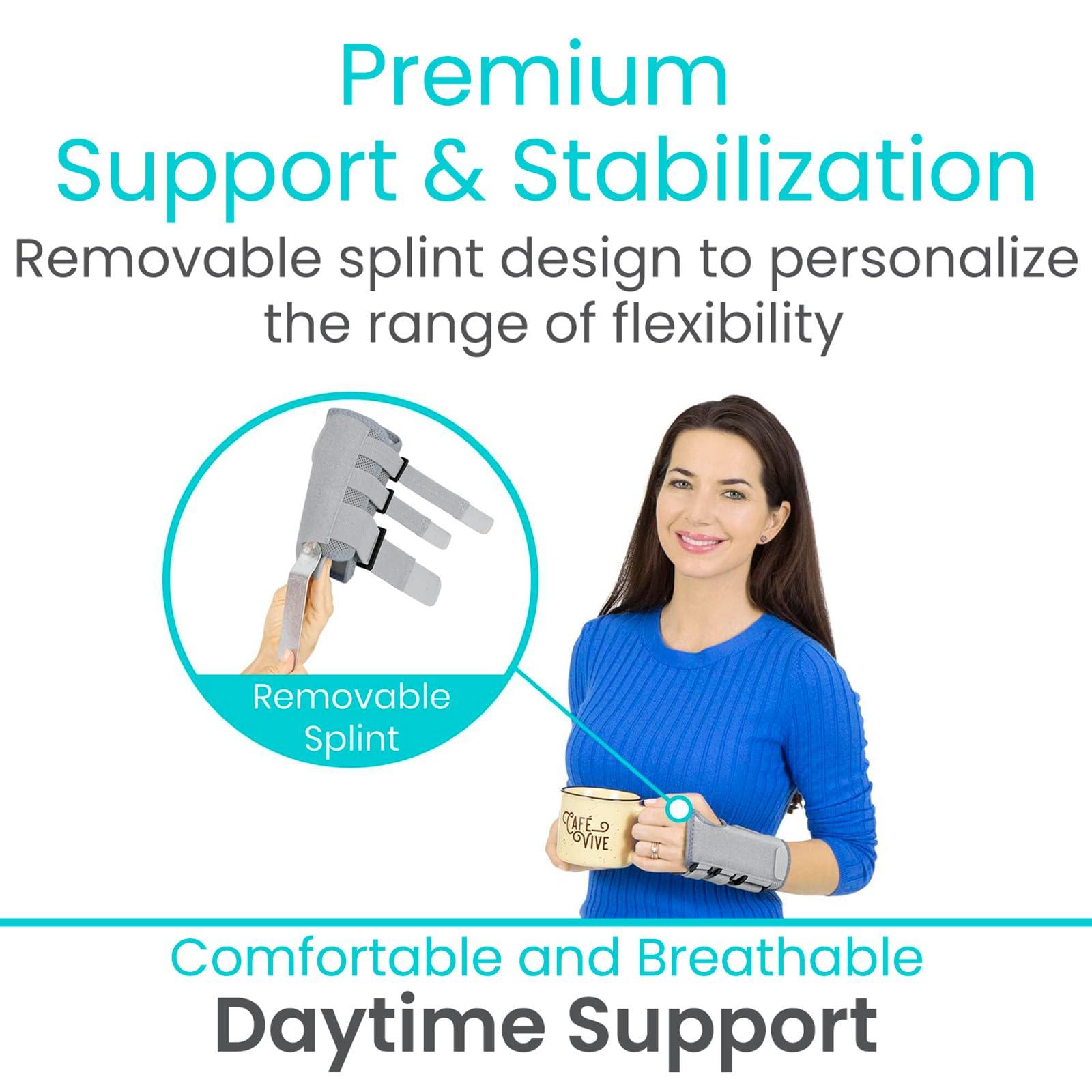 VIVE Vive Carpal Tunnel Wrist Brace (Left & Right) - Arm Compression Hand Support Splint - for Men, Women, Kids, Bowling, Tendonitis, Arthritis, Athletic Pain, Sports, Golf - Universal Adjustable Fit