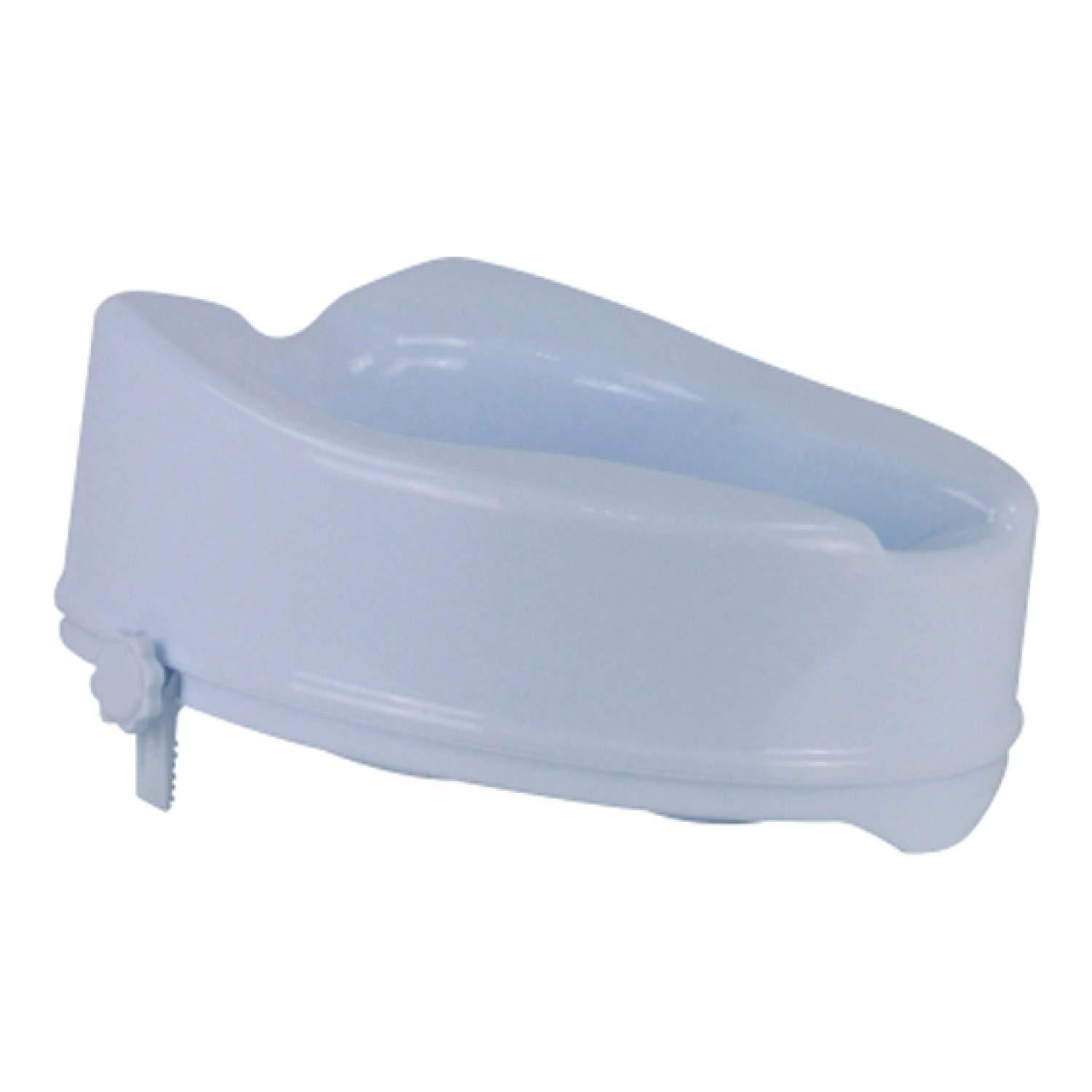 entros Entros Easy to Install Lightweight Toilet Seat Elevator Without Lid in White Color (7060C) - 2 Inch | CE & ISO Certified