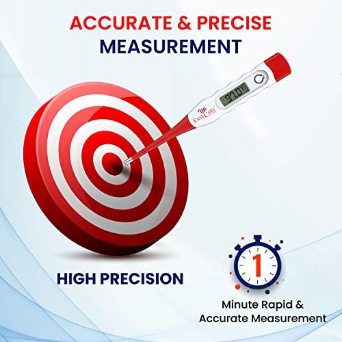 EASYCARE EASYCARE (EC5130) Waterproof Flexible Tip Digital Thermometer with Storage Case - Fever Alarm, Accurate & Reliable Temperature Measurement - Convenient and User-Friendly