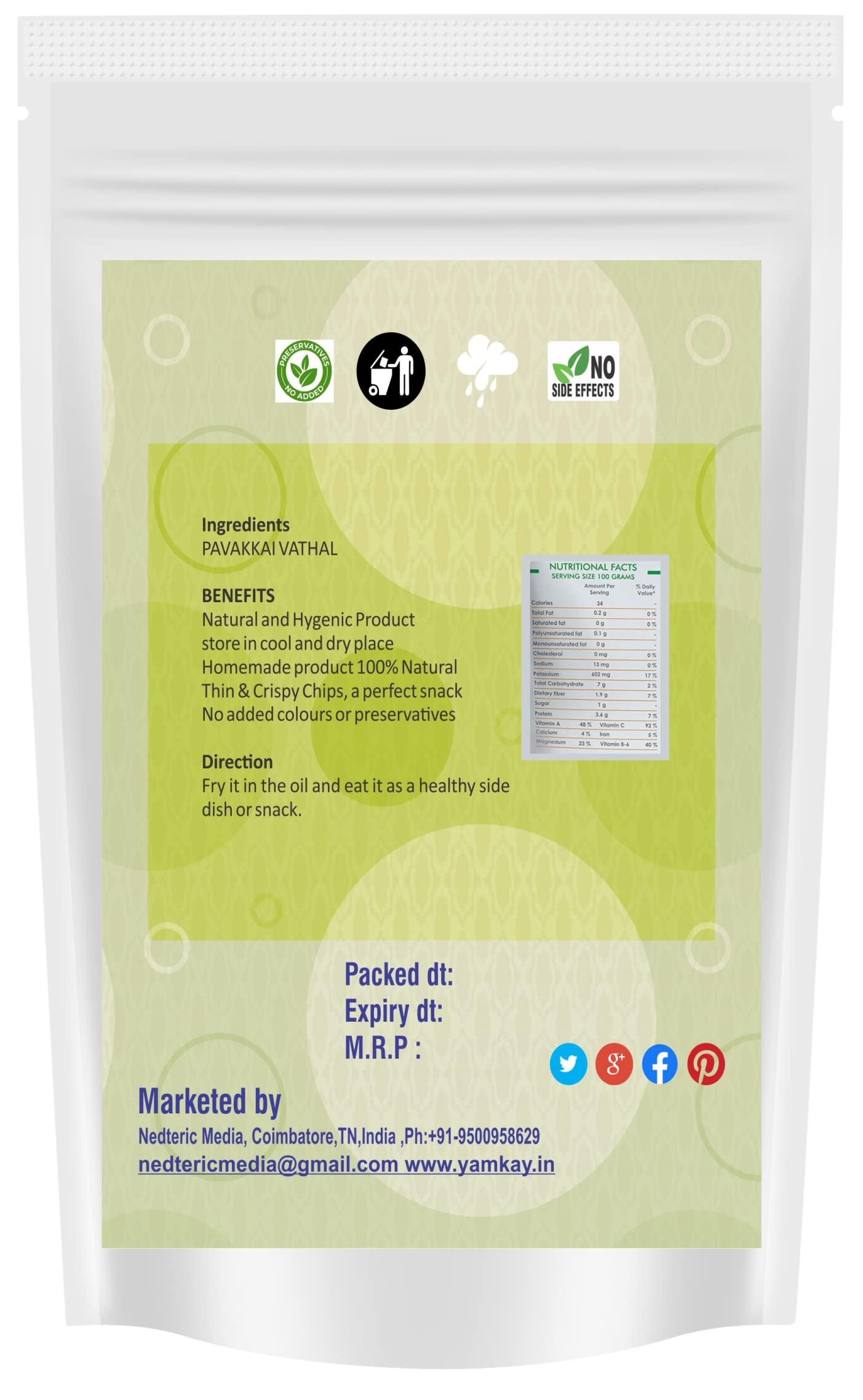 YAMKAY Yamkay Bitter Guard, Pavakai Vathal, 250 G