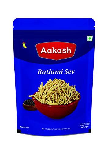 Aakash Namkeen Aakash Namkeen Ratlami Sev | Traditional Spicy Indore Malwa Namkeen | Famous Snacks of India | 350 Grams