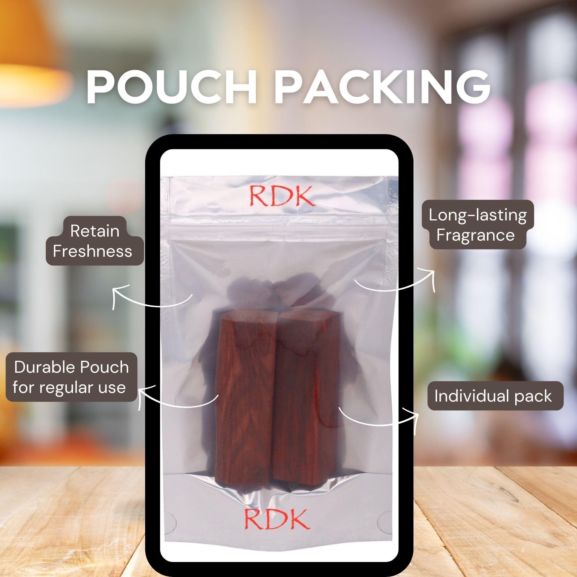 RDK RDK Pure Quality Red Sandalwood Stick Natural Lal Chandan Wood for Religious Usage and Healing Purpose 20-30 Grams (Pack of 3)