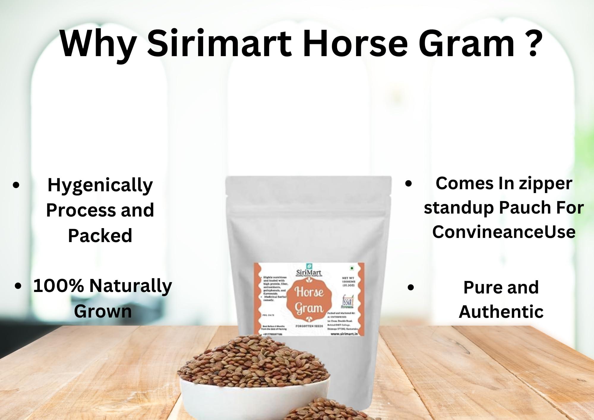 AJ ENTERPRISES SiriMart Kulthi Gram / Kollu / Horse Gram Fresh Grocery Pantry 100% Natural Premium (500g)