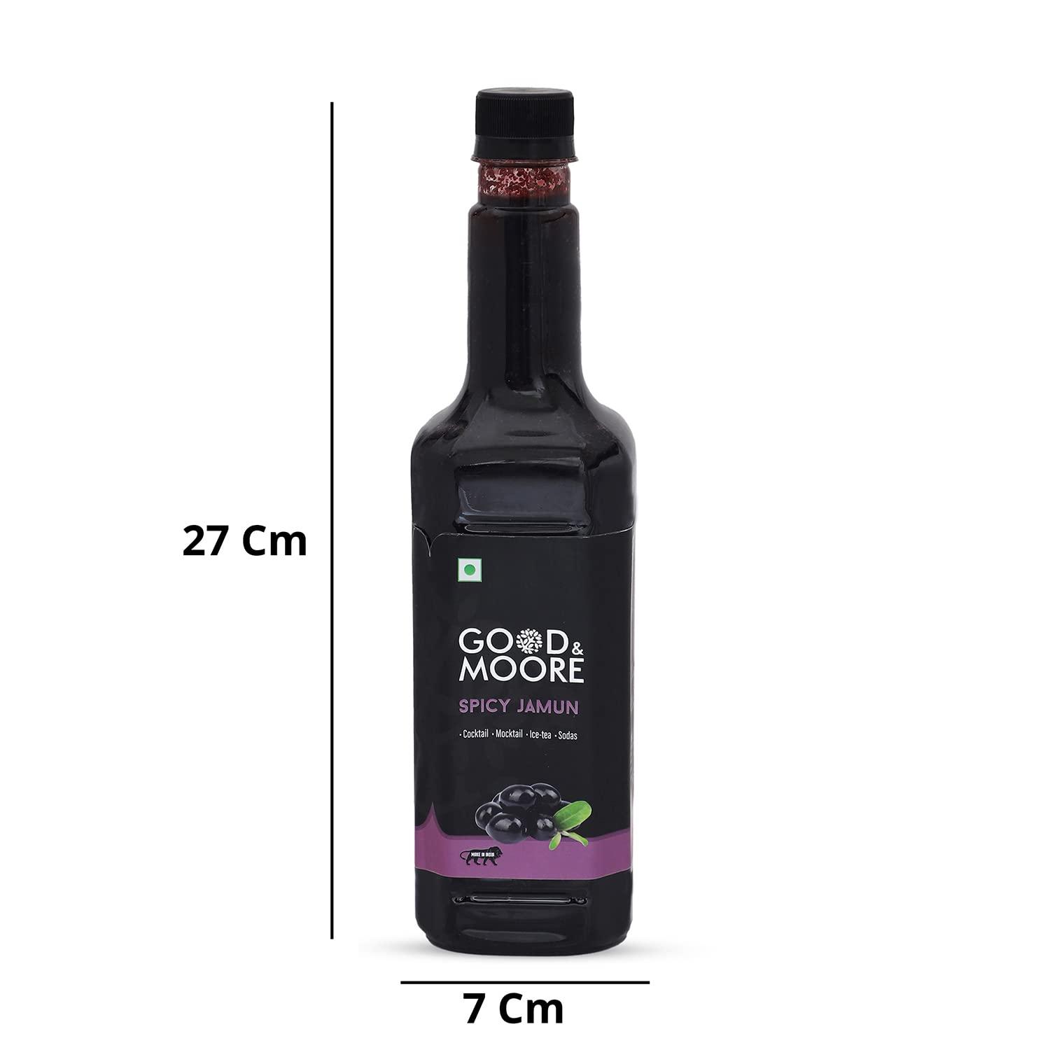 GOOD+MOORE GOOD&MOORE Combo of 2 | Blue Island, Spicy Jamun | For Cocktail, Mocktail, Sodas, Ice-teas and more | Concentrated Syrup | Premium Syrup | (750ml x 2)