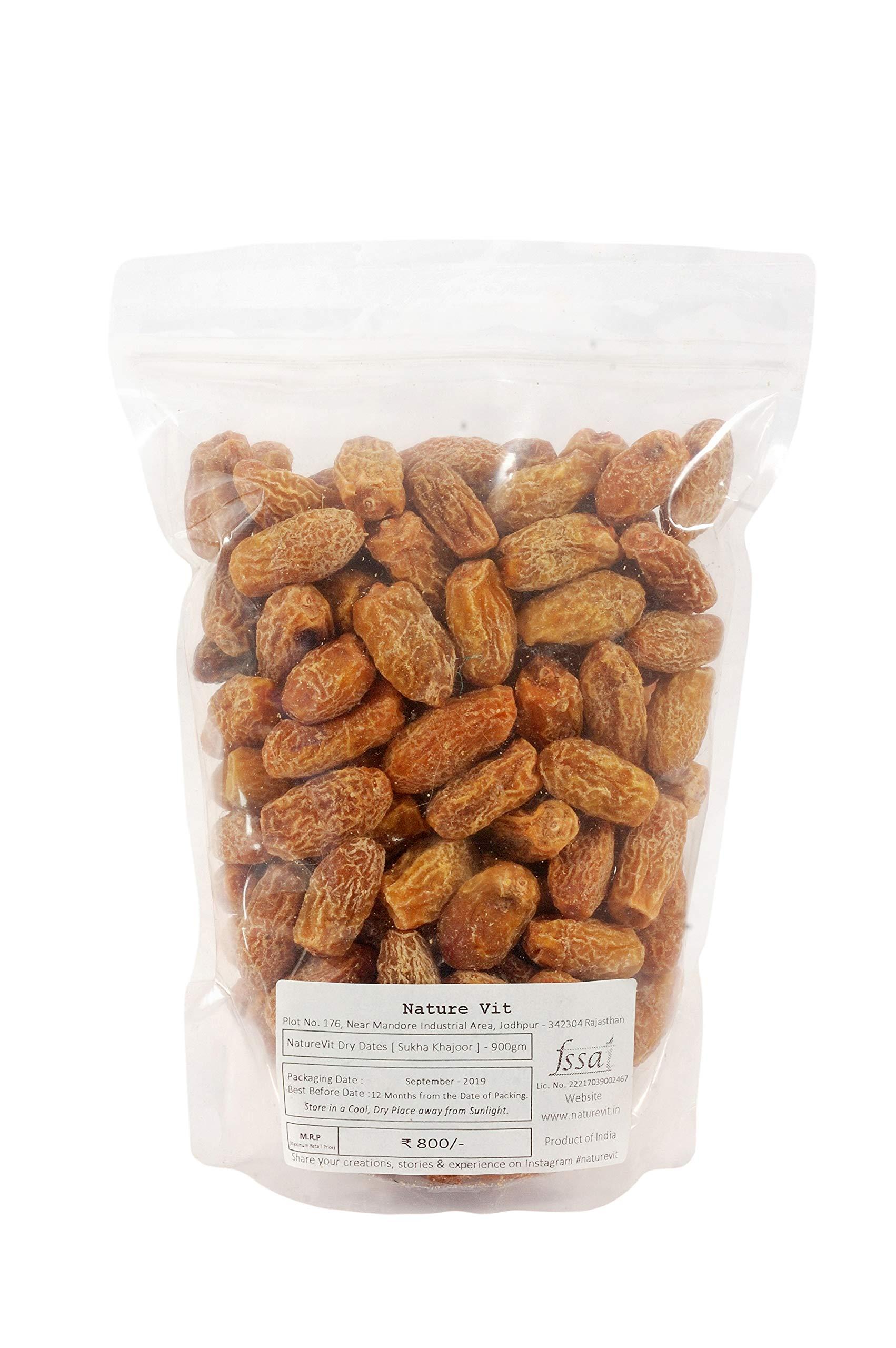 Nature Vit NatureVit Yellow Dry Dates, 1.8 Kg [ Sukha Khajoor ] { 900gm x 2 Packets }