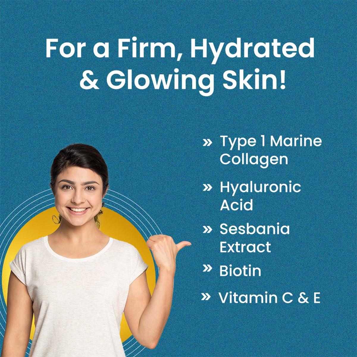 Dr. Morepen DR. MOREPEN Marine Collagen Skin Protein Powder With Hyaluronic Acid, Vitamin C, Sesabania & Biotin For Healthy Skin | Chocolate Flavour | 48 Servings - 250 Pack of 2