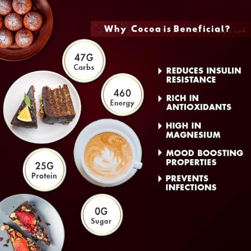 Sorich Organics Sorich Organics Dark Cocoa Drink Powder 225gm | Dark Cocoa Powder for Cake, Chocolates, Cookies, Brownies, Hot/Cold Milk Shakes, Desserts, Bars, Smoothies | Vegan | Gluten Free (Unsweetened)