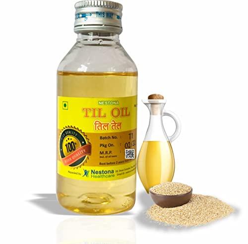 Nestona Til Tel (Sesame Oil)100 ml | Massage oil | Ayurvedic massage | Therapeutic oil | Relaxation | Stress relief | Joint and muscle pain | Nourishing | Moisturizing