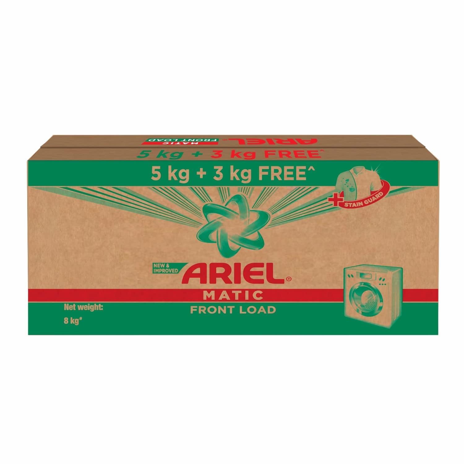 Ariel Ariel Matic Front Load Detergent Washing Powder - 5kg Plus 3kg & Matic Liquid Detergent, Front Load, 1 Litre, Pack Of 1