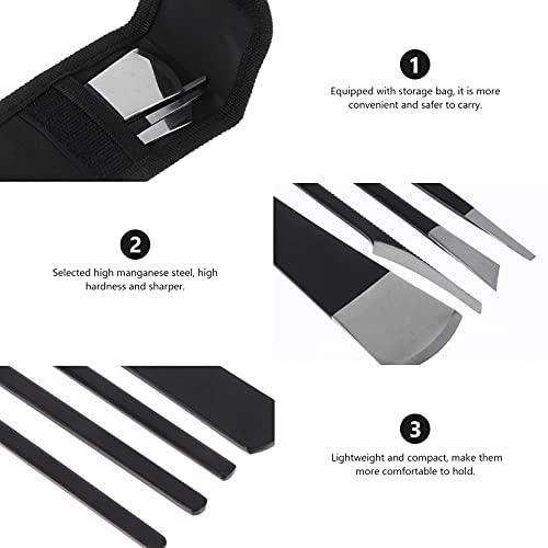 HEALLILY 4 Pcs 1 Set Foot Files Practical Callus Removers Foot Polishing Tools (Black) Decor