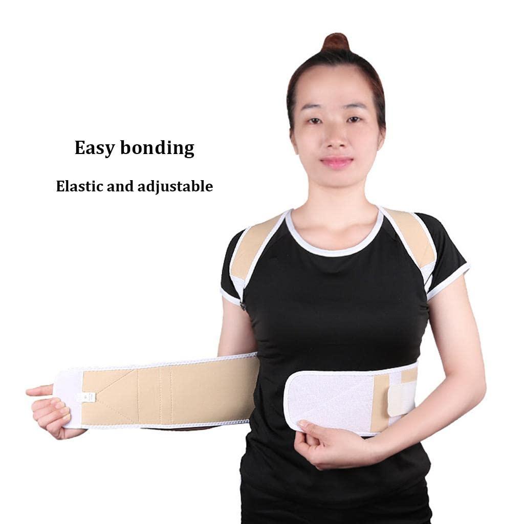 Generic Losa Magnetic Posture Corrector Back Shoulder Support Belt Brace L Black