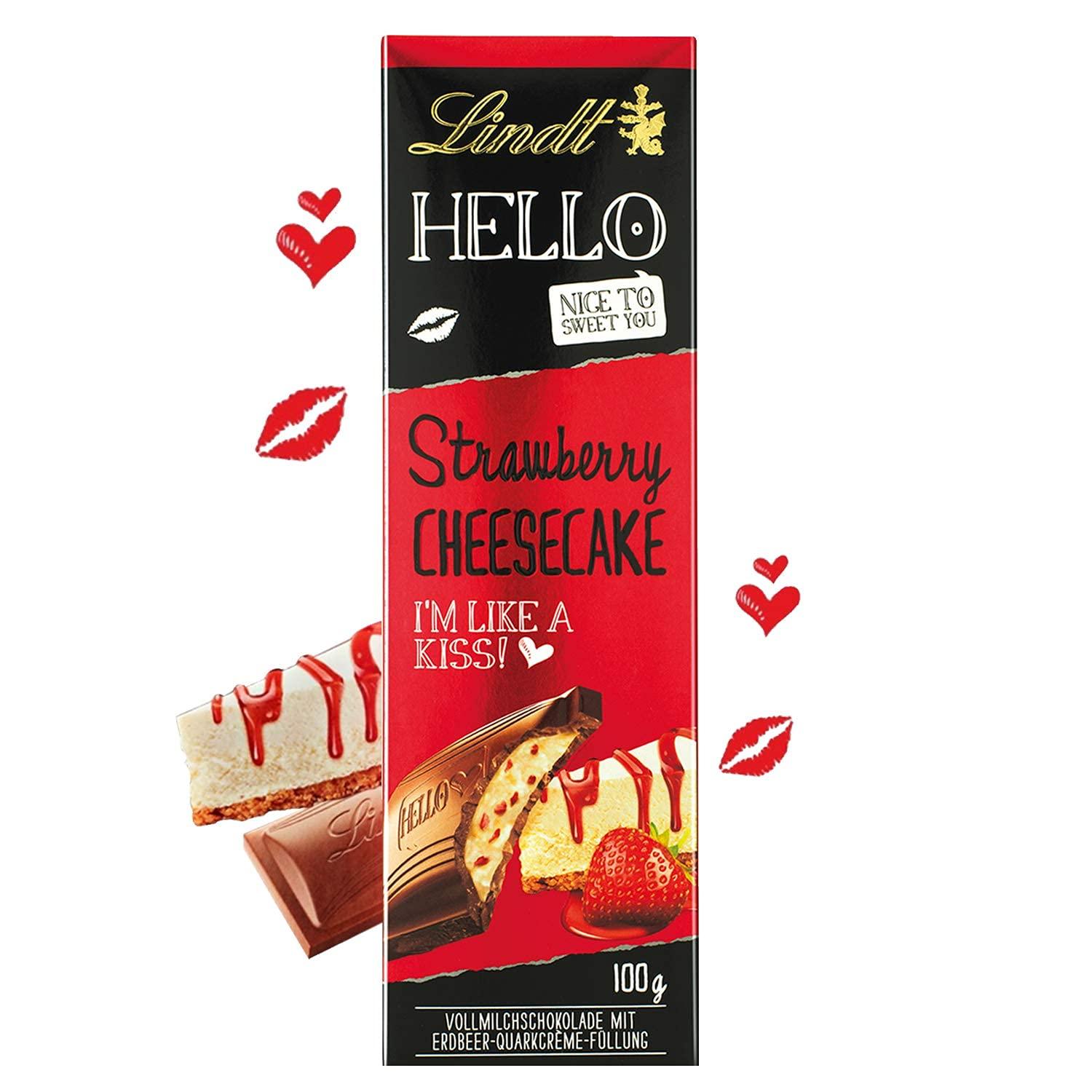 Lindt Lindt Hello Strawberry Cheesecake Bar Pouch, 100 g