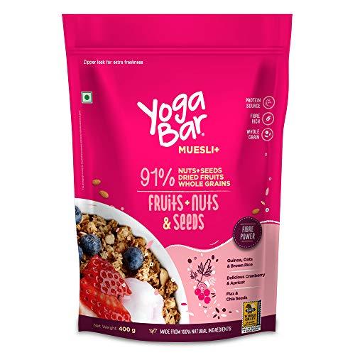 Yogabar Yogabar Breakfast Oats and Muesli | Fruits and Nuts Muesli | Super Oats Premium Golden 100% Rolled Oats Combo Pack - 800gm