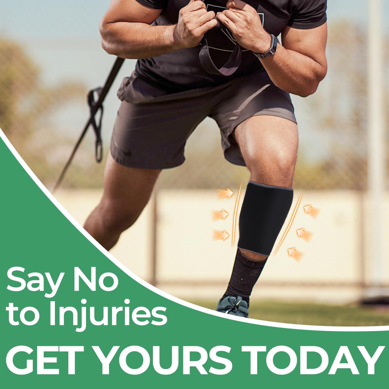 NEOtech Care Neotech Care Calf Support Sleeve (1 Pair) - Elastic & Breathable Knitted Fabric - Medium Compression - Black Color (Size XL)